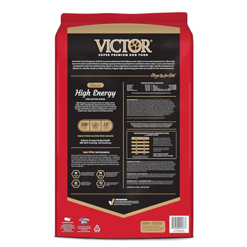 Image of VICTOR High Energy Dry Dog Food - Gluten Free Active Canine Kibble, 50 lb