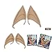 Produktbild Suler 2 Paare Latex Elfenohr, 6 Farben Wunderschön verpacktes Pixie Dress Up Kostüm Weiche Spitze Goblinohren Cosplay Halloween Party Requisiten, 12 cm & 10 cm Elfenohren Set (natürliche Farbe)