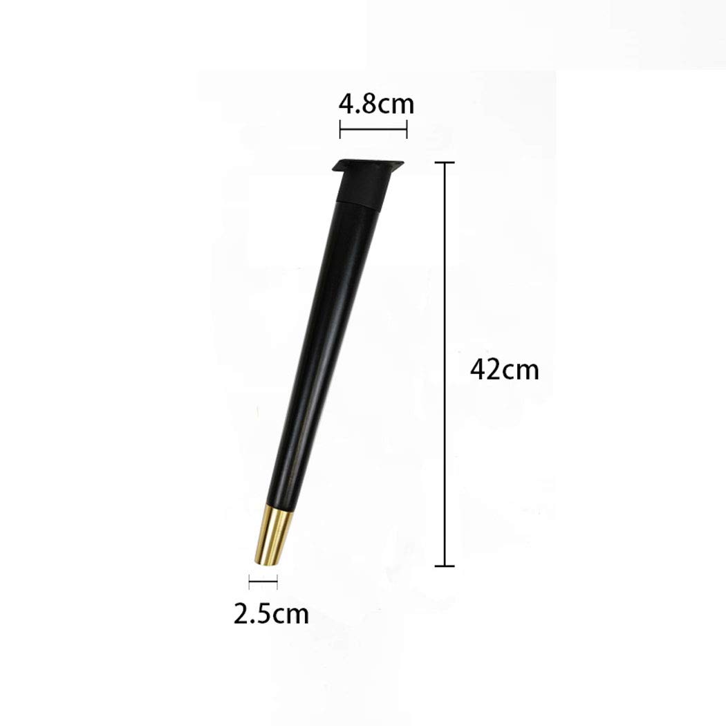 4 Gambe Mobili In Legno Massello a Cono Obliquo Con Piastra Di Montaggio e Viti, Fai-Da-Te Per Divano Tv Mobile Letto Tavolo Da Pranzo Comodino(42cm)