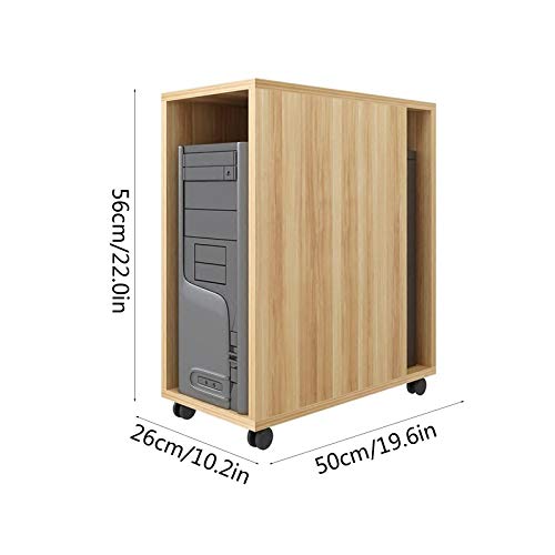 Pc Stand Removable Desktop Cpu Host Bracket Multipurpose Cpu Case Stand Rolling Cart Cpu Floor Stand With 4 Caster Rolling Wheels, 5 Colors Stand (Color : Natural) #TOP1