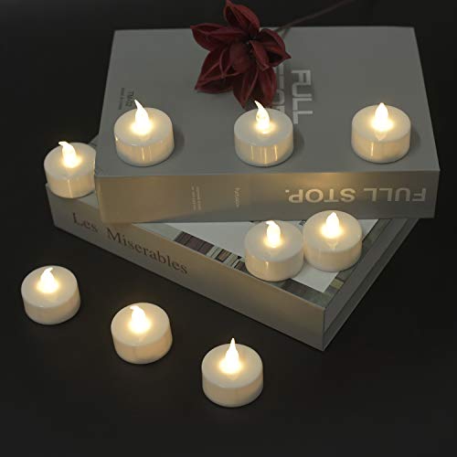 Image of 400Pack Battery Tea Lights Candles - LED Tea Lights Realistic Bright Flickering Holiday Gift Operated Flameless LED Tea Light for Festival& Celebration Warm White Battery Powered(sets of 50*8)