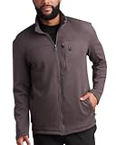 Spyder Men's Fleece Jacket - Lightweight Polar Fleece Lined Insulated Suede Interlock Full Zip Up Jacket for Men (S-XL), Size XX-Large, Dark Grey