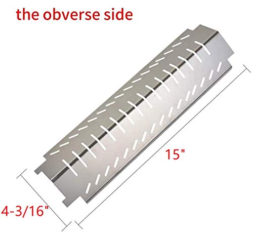 Gassaf Grill Heat Plate Replacement For Charbroil, Thermos, Centro, Costco Kirkland, 3-Pcs 15 Inch Stainless Steel Tent Shield Plate Deflector, Bbq Burner Cover Barbecue Flame Tamer #TOP1