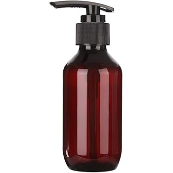 Amazon 黒いローションポンプが付いているこはく色のプラスチック石鹸ディスペンサーのびん ゲル 石鹸 シャンプー ボディローション クリーム 詰め替えに最適 150ml ソープ シャンプー用ディスペンサー ホーム キッチン オンライン通販