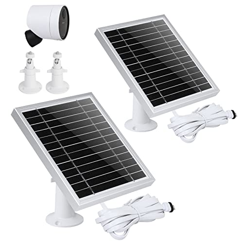 Image of UYODM Bundle - Solar Panel and Wall Mount Compatible with SimpliSafe Wireless Outdoor Security Camera,Power Your SimpliSafe Outdoor Camera continuously - Silver - 2PACK