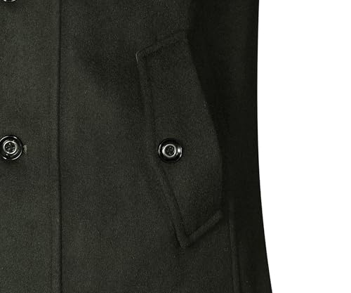 Image of APTRO Men's Pea Coat Wool Jacket Windbreaker Single Breasted Winter Coat