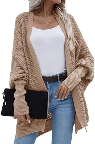 Dokotoo Women's 2025 Fashion Casual Oversized Open Front Batwing ...