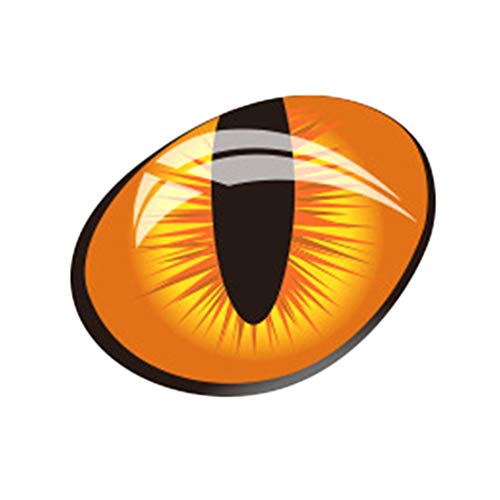 Triamisu Hot 1PC Initial Cat Eyes Motocicleta Personalidad Pegatinas Reflectantes Calcomanías para automóviles Super Impermeable Protector Solar - Naranja Cover