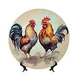 Cadeau idéal : nos assiettes décoratives en céramique avec support décorent parfaitement votre maison peuvent correspondre et créer différents styles, elles sont parfaites comme cadeau d'anniversaire, de mariage, d'Halloween ou de Noël pour vos amis et votre famille