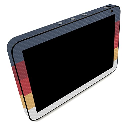 Image of MightySkins Carbon Fiber Skin Compatible with Amazon Echo Show 8 (Gen 2) - Vintage Lines | Protective, Durable Textured Carbon Fiber Finish | Easy to Apply | Made in The USA