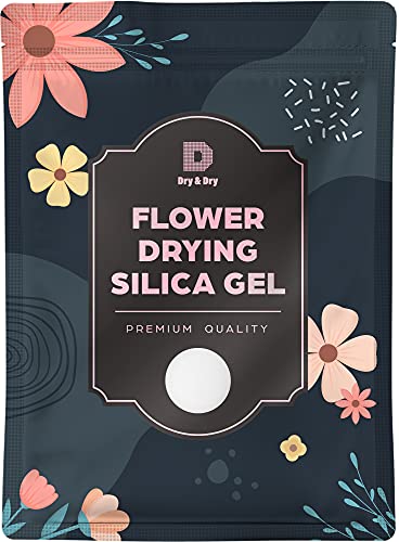 Dry & Dry (NET 3 LBS) Newly Developed Silica Gel Flower Drying - Ultra Premium Silica Gel for Drying Flowers Silica Gel Flower Drying(1 Bag of 3 LBS Reusable)