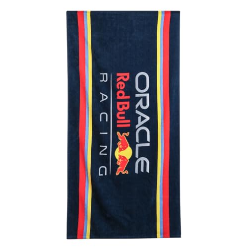 Character World Official Red Bull Racing Towel | Super Soft Feel, Tricolor Formula One Team Design | Perfect for Home, Bath, Beach & Swimming Pool | One Size 30 x 59” | 100% Cotton