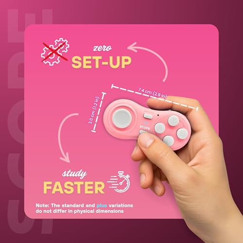 Image of Scope Remote- Remote for Anki. Customizable with Anki Add-on, Compatible with Windows, Mac, iOS, iPad, and Android. Quizlet Compatible, Anki Controller. Pearl Pink, Plus (16-18 Hours Battery)