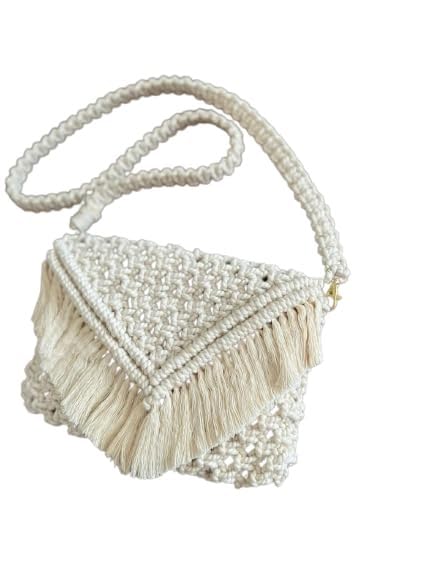 Primah Womens Macrame Hand Knitted Sling/Clutch Handbag.,Brown (B0CQCVDSV3) Amazon Price History, Amazon Price Tracker