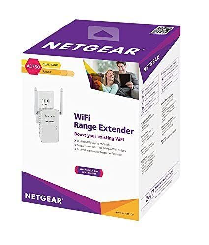 Image of NETGEAR - AC750 Dual-Band Wi-Fi Range Extender - White EX6100-100NAS (Renewed)