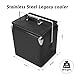 Kickleen Retro Ice Chest Cooler with Bottle Opener 13L (14Qt), Stainless Steel Vintage Style Ice Bucket for Camping, Party, Beach, Picnic, RV, BBQ, Tailgating, Fishing (Black)