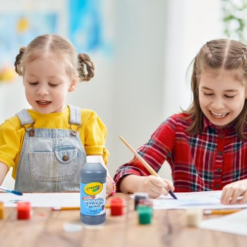 Image of Crayola Washable Paint, Black, 16 oz.