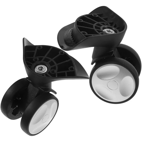 Holibanna 1 Par de Ruedas Giratorias Pequeñas para Maleta, Accesorio de Repuesto en Plástico Resistente, Rotación 360° Flexible para Equipaje de Viaje, Reparación y Reemplazo Fácil