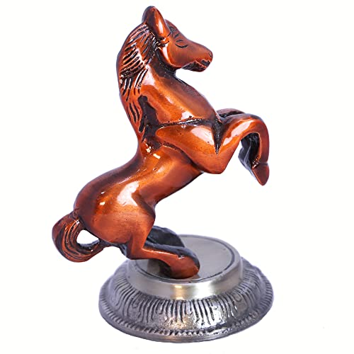 Image of KridayKraft Jumping Horse Metal Statue for Wealth Table Top Figurine for Living Room Bedroom Home Office Animal Decorative Showpiece Feng Shui Vanstu Sculpture for Gift Purpose. (Copper)