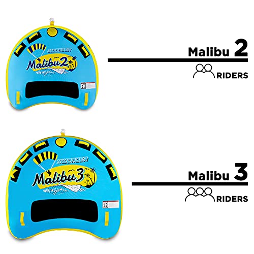 Swonder Malibu 1-2 Rider Towable Tube for Boating, Water Sport Towable Tubes for Boat to Pull, Hi-vis Color