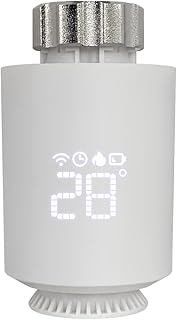 Smartes Heizkörperthermostat Zigbee 3.0, WiFi Zusatzprodukt Kompatibel mit Alexa,Google Home,Smart TRV Thermostat Heizung,Steuerung per APP (Zigbee 3.0) (1PCS)