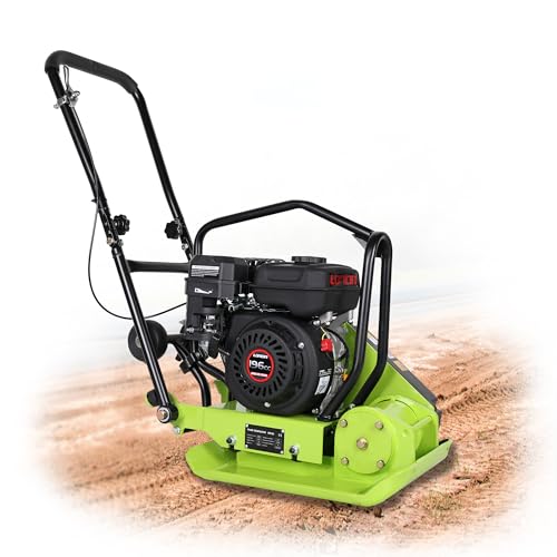 BETTERI 6.5HP Plate Compactor Machine, 196cc Gas Powered Dirt Compactor 5400VPM, 20' x 15' Plate...