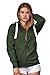 Produktbild Happy Clothing Damen Sweatjacke mit Kapuze Zip Hoodie Kapuzenjacke Basic Einfarbig S M L, Größe:L, Farbe:Grün