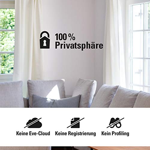 Eve Energy - Smarte Steckdose (Deutsche Markenqualit&auml;t), T&Uuml;V zertifiziert, Verbrauchsmessung, integrierte Zeitpl&auml;ne, schaltet Ger&auml;te ein & aus, Sprachsteuerung, keine Bridge n&ouml;tig, BLE (Apple HomeKit)