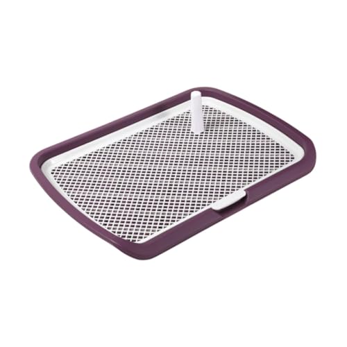 Generic Dog Potty Tray Indoor,Easy to Clean,Sturdy,Reusable Dog Potty Pan Training Toilet,Pee Pad Holder for Dogs Doggy Puppy, Purple