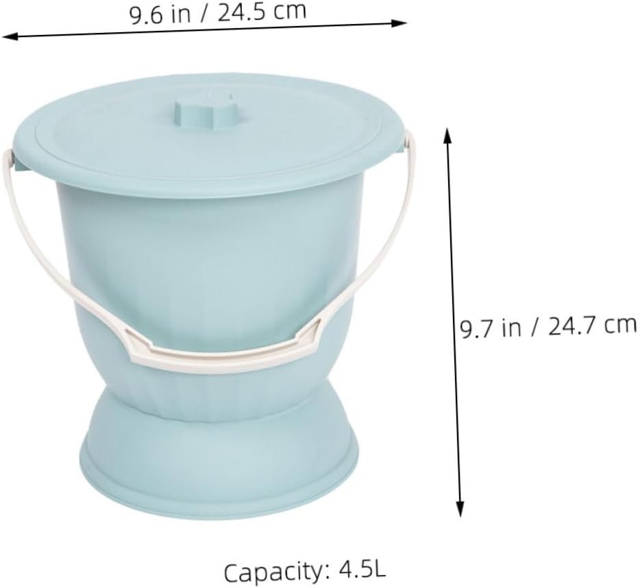 Portable Urine Bucket with Lid Unisex Chamber Pot for Elderly Pregnant Women Odor-Resistant Spittoon for Home Travel Emergency Use