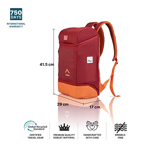 Image of uppercase Medium 21 Ltrs Office Overnighter (14.6 inch) Laptop Backpack 2700EBP1 3x more water repellent sustainable bags with rain proof zippers for Men, Women, Boys and Girls, 750 Days warranty