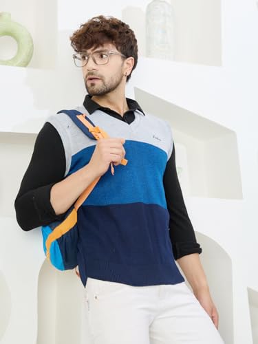 Image of Kvetoo V Neck Sleeveless Winter Wool Sweater for Men
