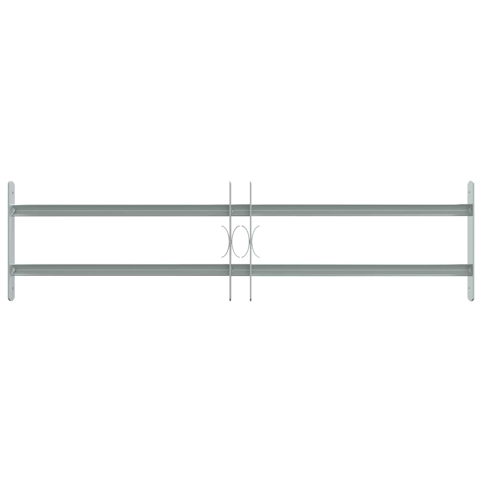 Rejilla de seguridad para ventanas de acero galvanizado con 2 barras transversales, longitud ajustable 630-1140 mm, juego de 3 piezas para protección antirrobo, montaje estable, apto para