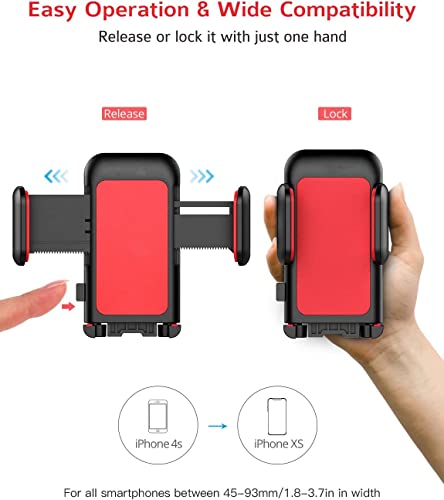 Cell Phone Holder For Car, Cd Slot Car Phone Mount, One Button Release Easy Installation Cd Player Car Phone Holder Mount Compatible With Iphone14 13 12 Mini 11 Pro Xr Xs Max Galaxy S20 S20+ S10 Red #TOP2