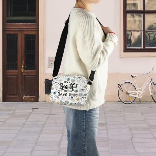 MNIGIU Eye Doctor Gift Optometry Gift It’s a Beautiful Day To Save Eyes Crossbody Bag for Optometrist3
