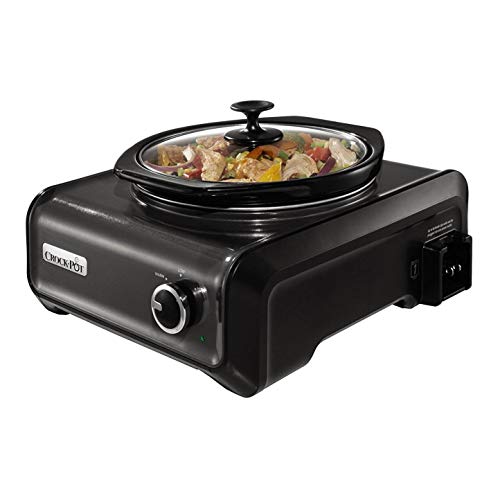 Crock-Pot SCCPMD2-CH Hook Up Connectable Entertaining System, Round 2-quart, Metallic Charcoal