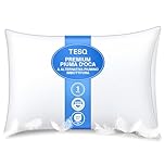 Cuscino in piuma di lusso TESQ 50x70 cm con triplo strato di comfort, cuscini letto igienico di alta qualità, imbottitura soffice e morbida al 100%, Antiacaro, Anallergico, Traspirante