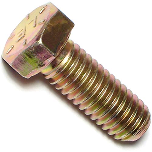 Image of 5 /16-24 x 5 Hex Cap Screws Grade 8 Fine, Yellow Zinc - Pack of 5