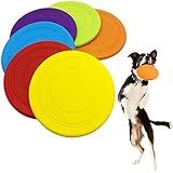 Bvrbaory 6 Pack Dog Flying Disc,Dogs Training Interactive Toys,Lightweight Floating Saucer for Small