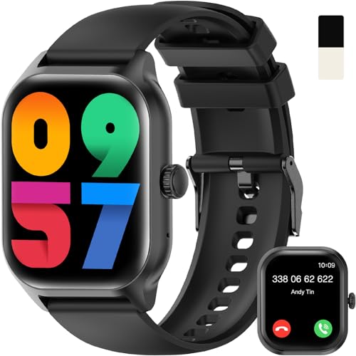 zaisia Smartwatch für Damen Herren, Smart Watch mit Telefonfunktion 2,01' Zoll Touchscreen Fitness Tracker, IP68 Wasserdicht Fitnessuhr mit Schrittzähler, Mehrere Sportmodi Armbanduhr für Android iOS
