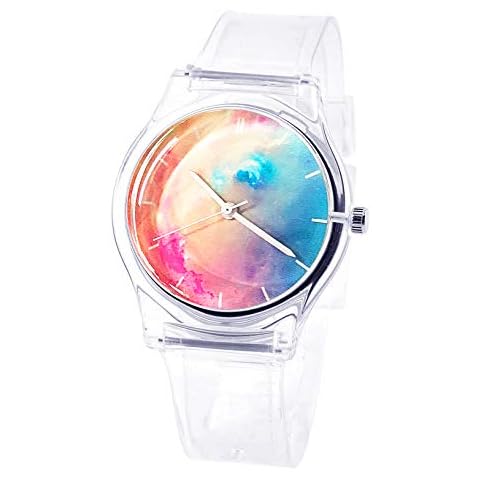 Tonnier Reloj de Pulsera Analógico de Resina con Cara de Nebulosa Cover