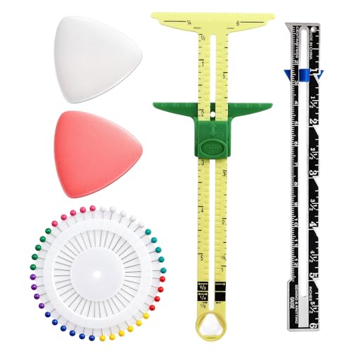 5-in-1 Sewing Gauge & Seam Ruler Set 5 Pcs -