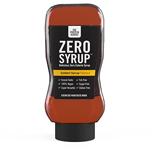 Zero Syrups | Golden Syrup | Sans Calorie, Sans Sucre et Sans Carbones | Sauce pour garniture de dessert sans culpabilité | THE PROTEIN WORKS | 452ml Cover