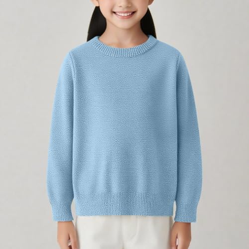 Girls Uniform Sweater Fall Crewneck Pullover Sweaters for Teens Casual Long Sleeve Cute Tops School Kids Clothes2