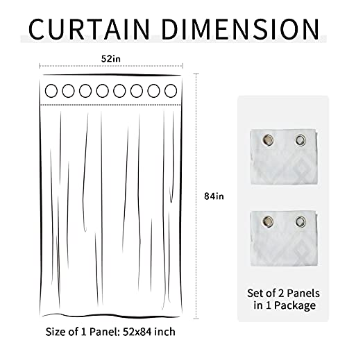 Image of Easy-Going Printed Blackout Curtains 2 Panels, 52 x 84 in, Gray