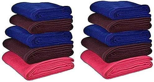 Polar Fleece 250 TC Single Bed Blanket Solid Colors - Set of 10