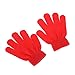 PINKSEE Kids Boys Girls Winter Warm Stretchy Knitted Magic Gloves Red