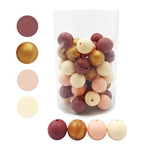 Runde DIY Silikon lose rote Perlen 15mm 50pc DIY-Schmuck Machen