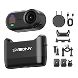 SVBONY SVGo M3 4K POV Action Camera, 43g Ultra-Light Mini Body Cam, 4K/30fps Built-in 64G, IP68 Impermeabile 10m, 300+ Min Durata della Batteria con Custodia di Ricarica, Stabilizzazione 6 Assi