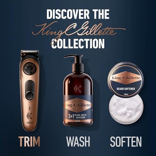 King C. Gillette Beard Trimmer PRO with 40 beard length settings in precise 0.5mm steps, cordless design & 1 trimmer, 1 brush, 2 combs, 1 charger and 1 T-blade - image 8